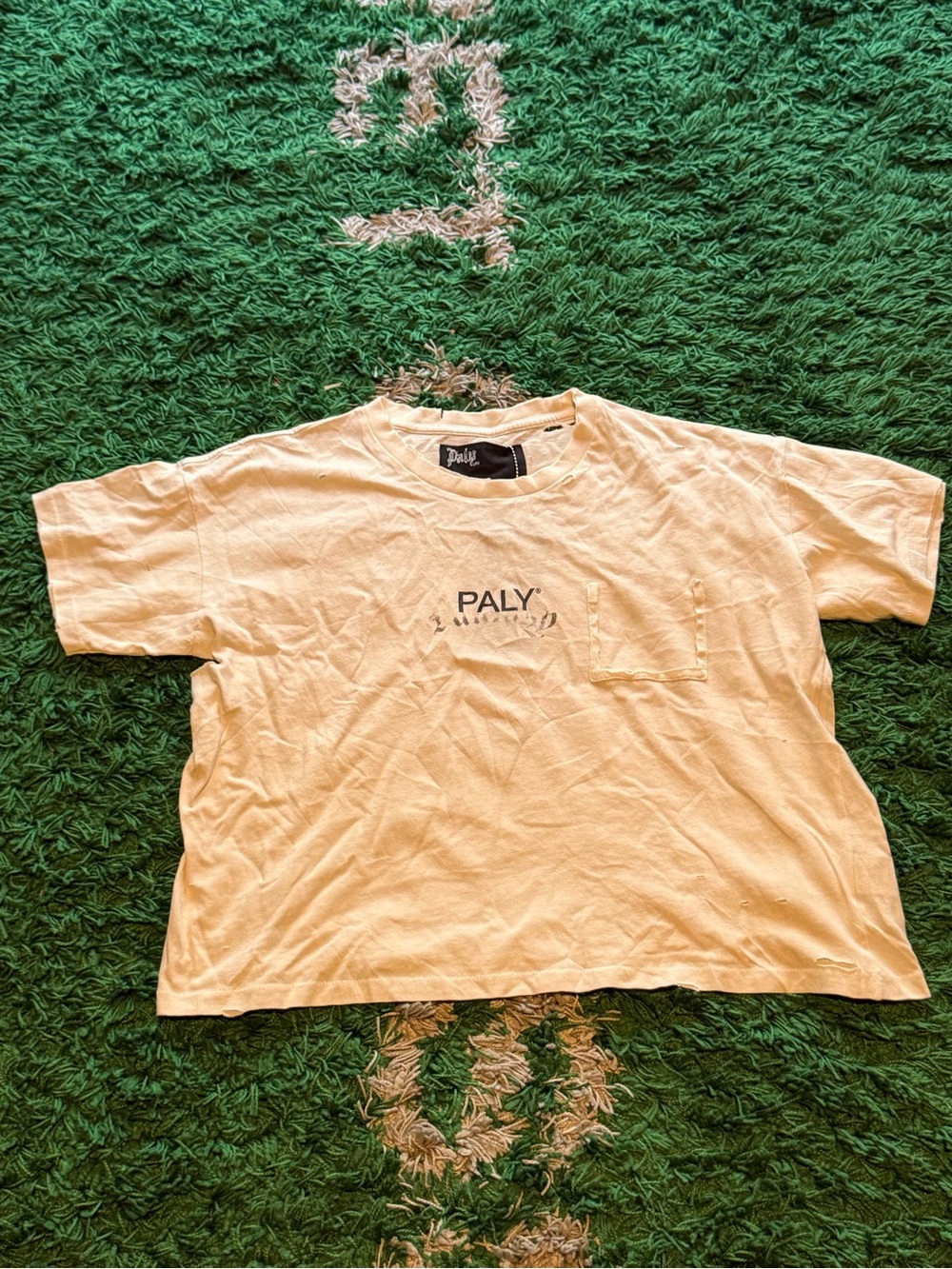 Men's Cream Short Sleeve Pocket Tee
